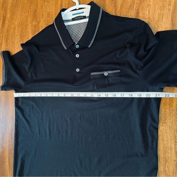Ted Baker London Men's Black Soft Short Sleeve Pocket Polo Shirt Size 5 UK M US - Picture 11 of 12